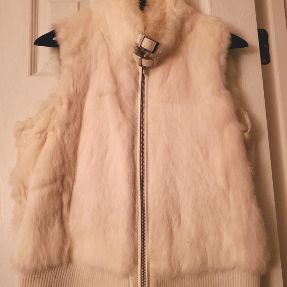 Women's Wilson's Leather Maxima Rabbit Fur Vest